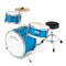 Ashthorpe 3-Piece Complete Kids Drum Set - Beginner Kit with 14" Bass, Adjustable Throne, Cymbal, Pedal & Drumsticks